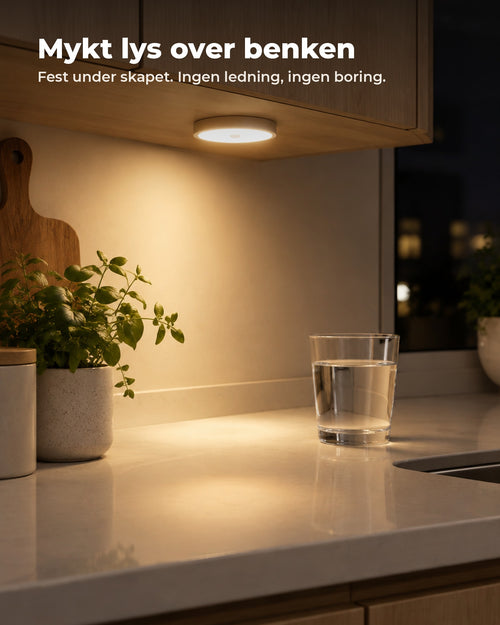 Glimt™ Mini under kjøkkenskapet – mykt lys over benken